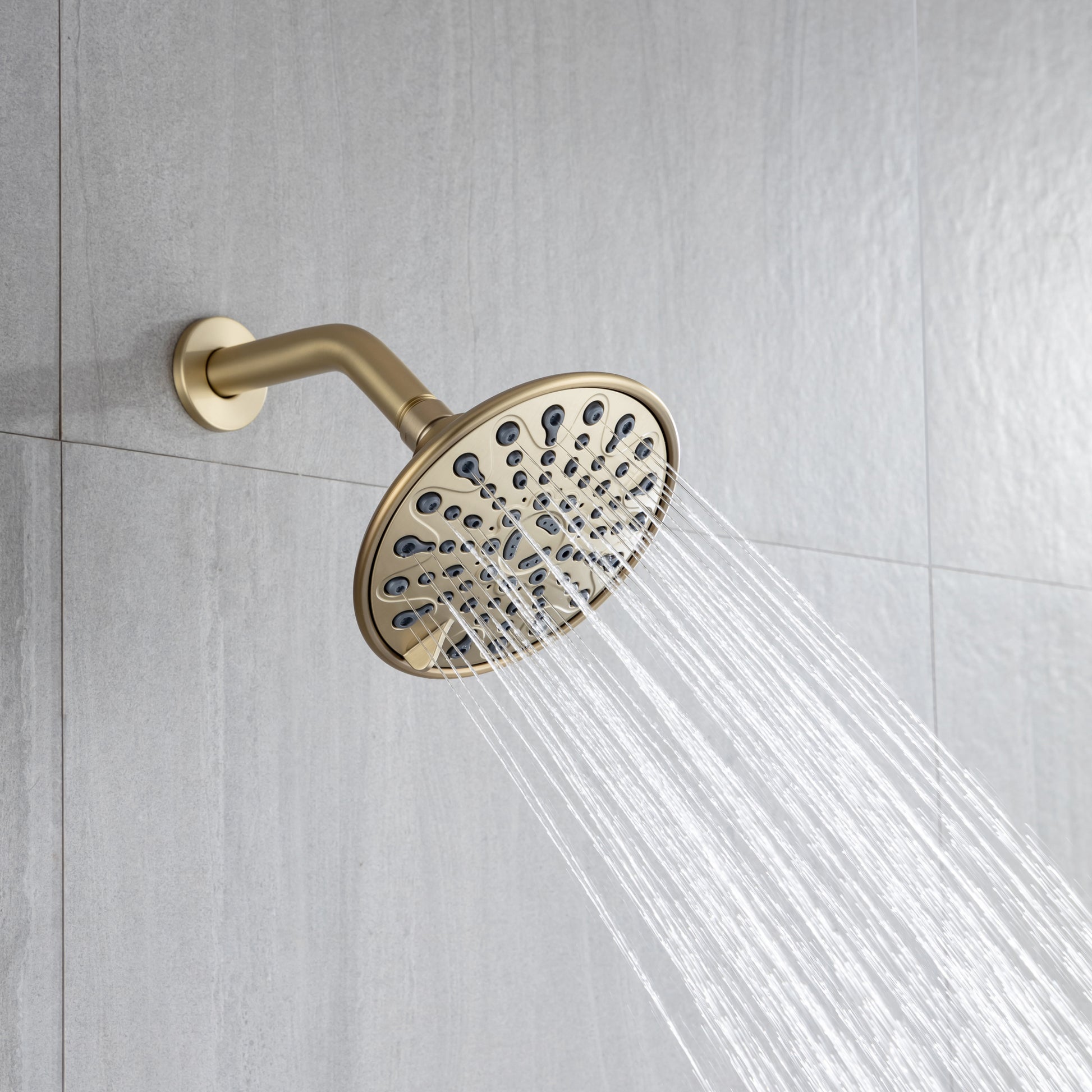 6 In. Detachable Handheld Shower Head Shower Faucet brushed gold-brass