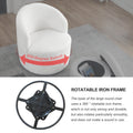 Video Welike Swivel Barrel Chair, Living Room Swivel Chair With Round Storage Chair, 360 Swivel Club Chair, Nursery, Bedroom, Office, Hotel With Upholstered Modern Armchair, Teddy Fabric White Teddy Foam Fabric
