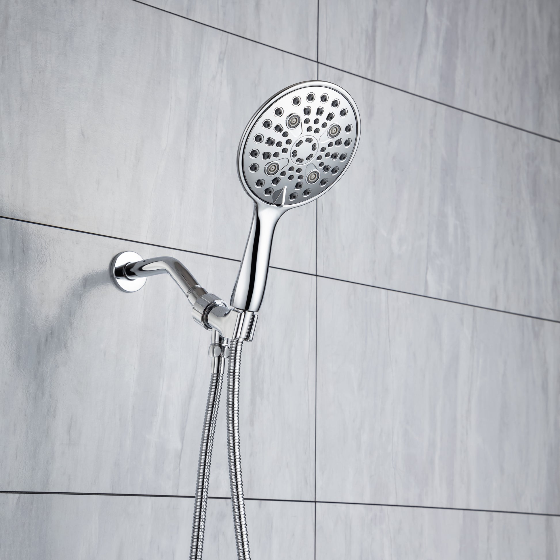 Cobbe 8 Functions Shower Head with handheld High chrome-metal