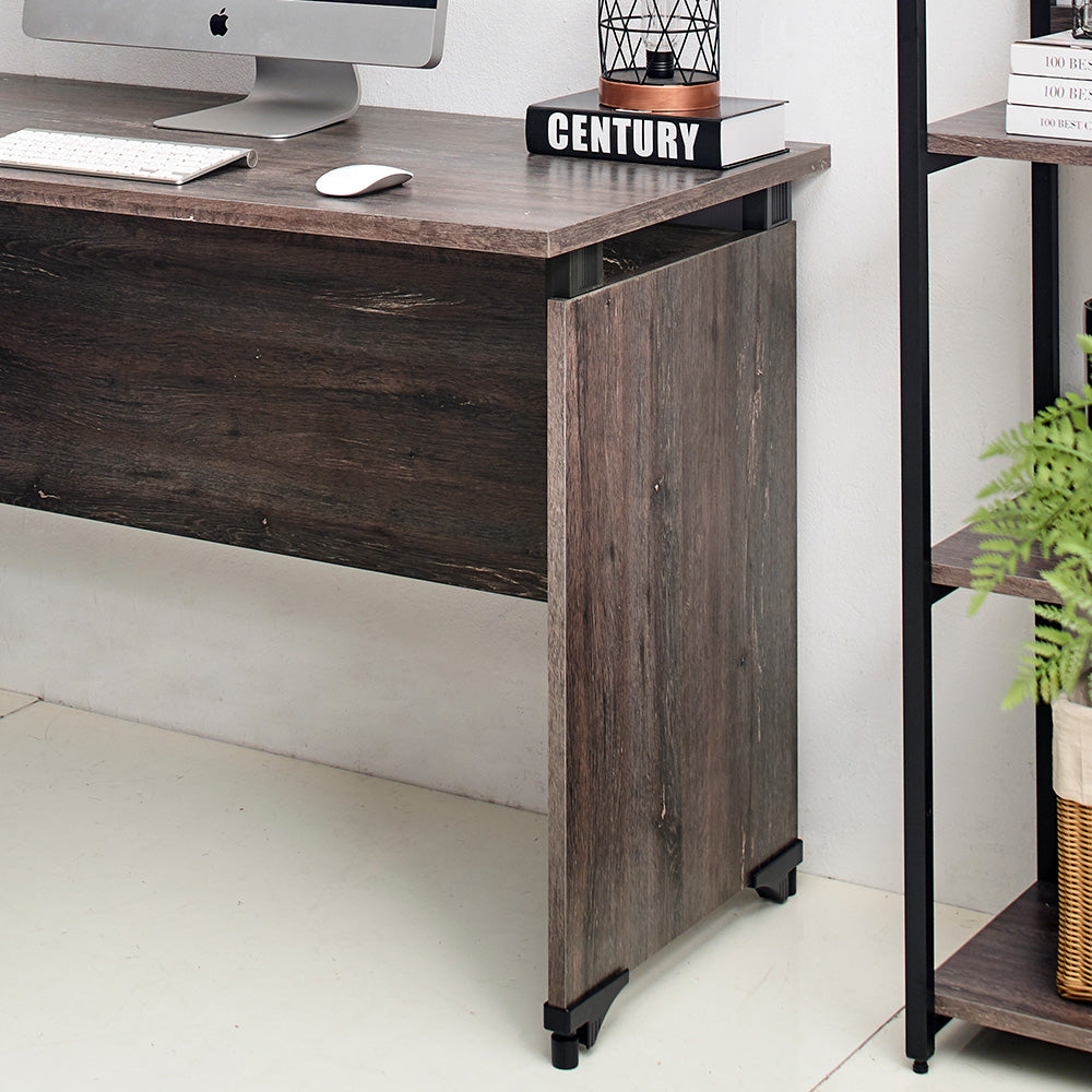 Urban Farmhouse Composite Wood Writing Desk In Rustic Gray Gray Solid Wood