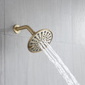 6 In. Detachable Handheld Shower Head Shower Faucet brushed gold-brass