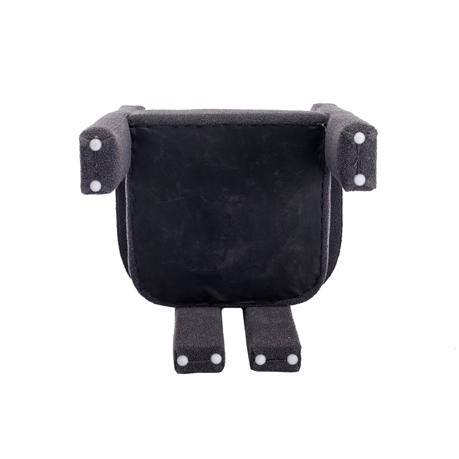 Coolmore Contemporary Designed Fabric Upholstered Accent Dining Chair Barrel Side Chairs Kitchen Armchair For Living Room 2Pc Set Carbon Black Boucle