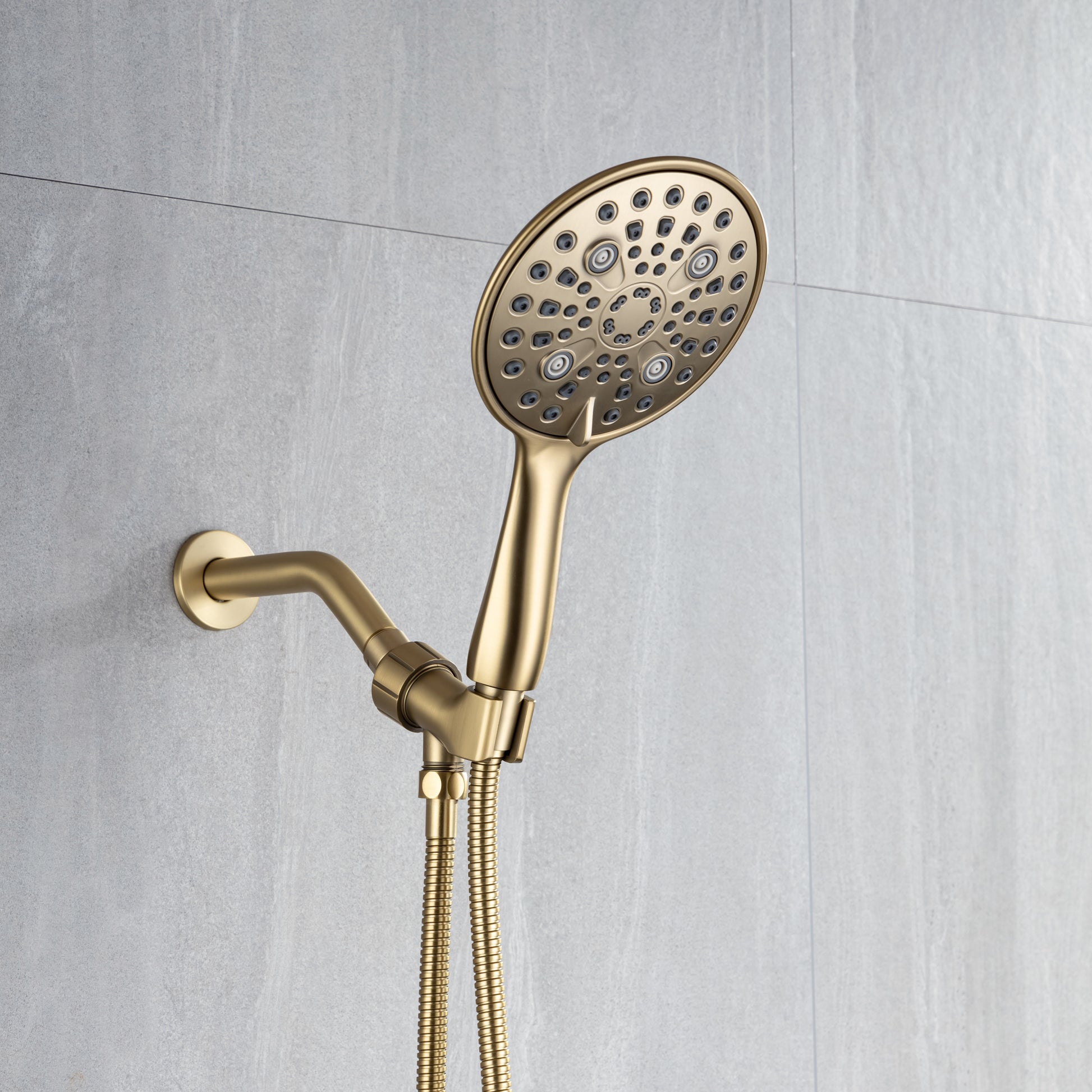 Cobbe 8 Functions Shower Head with handheld High brushed gold-metal