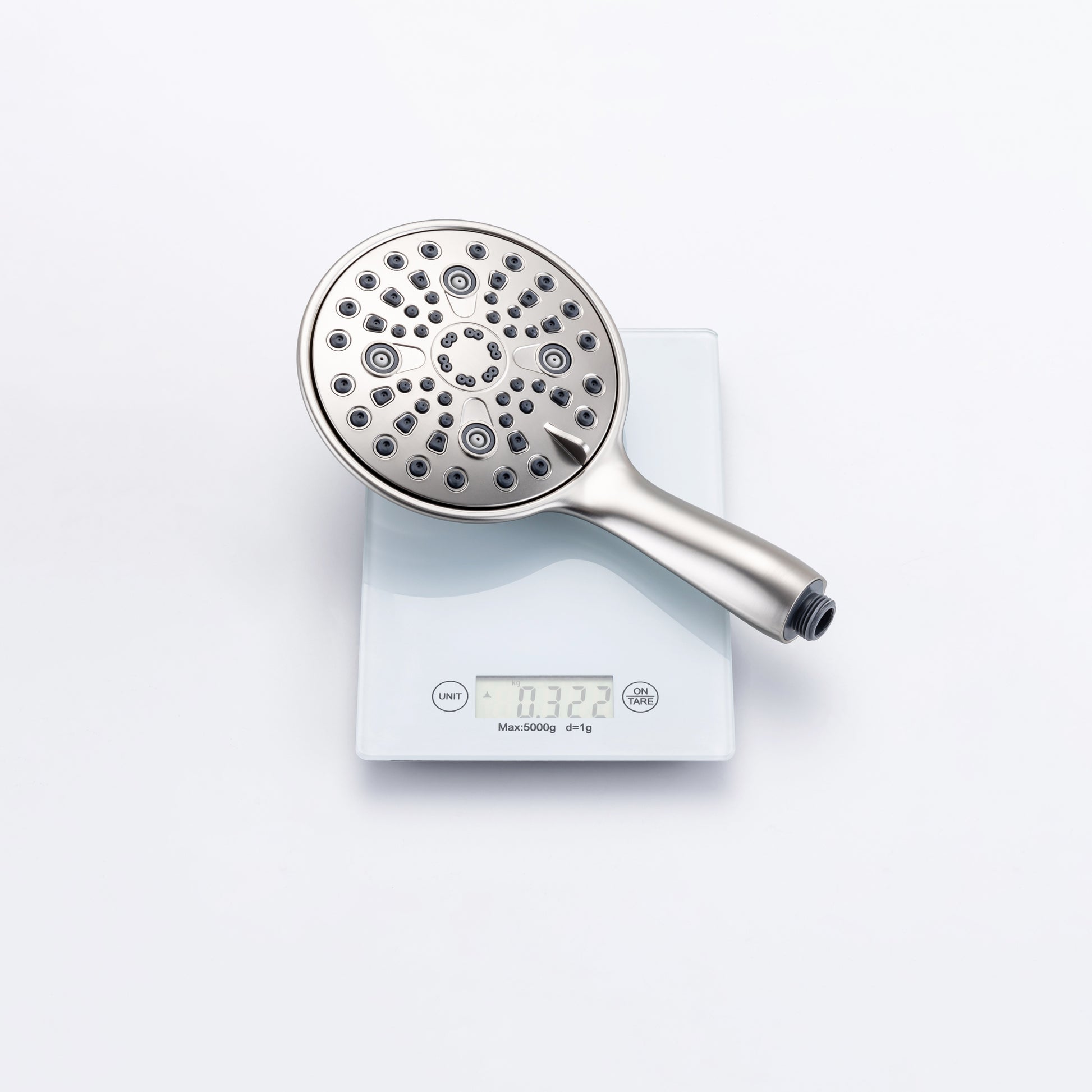 Cobbe 8 Functions Shower Head with handheld High brushed nickel-metal
