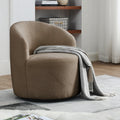 Video Welike Swivel Barrel Chair, Living Room Swivel Chair With Round Storage Chair, 360 Swivel Club Chair, Nursery, Bedroom, Office, Hotel With Upholstered Modern Armchair, Teddy Fabric Coffee Foam Fabric