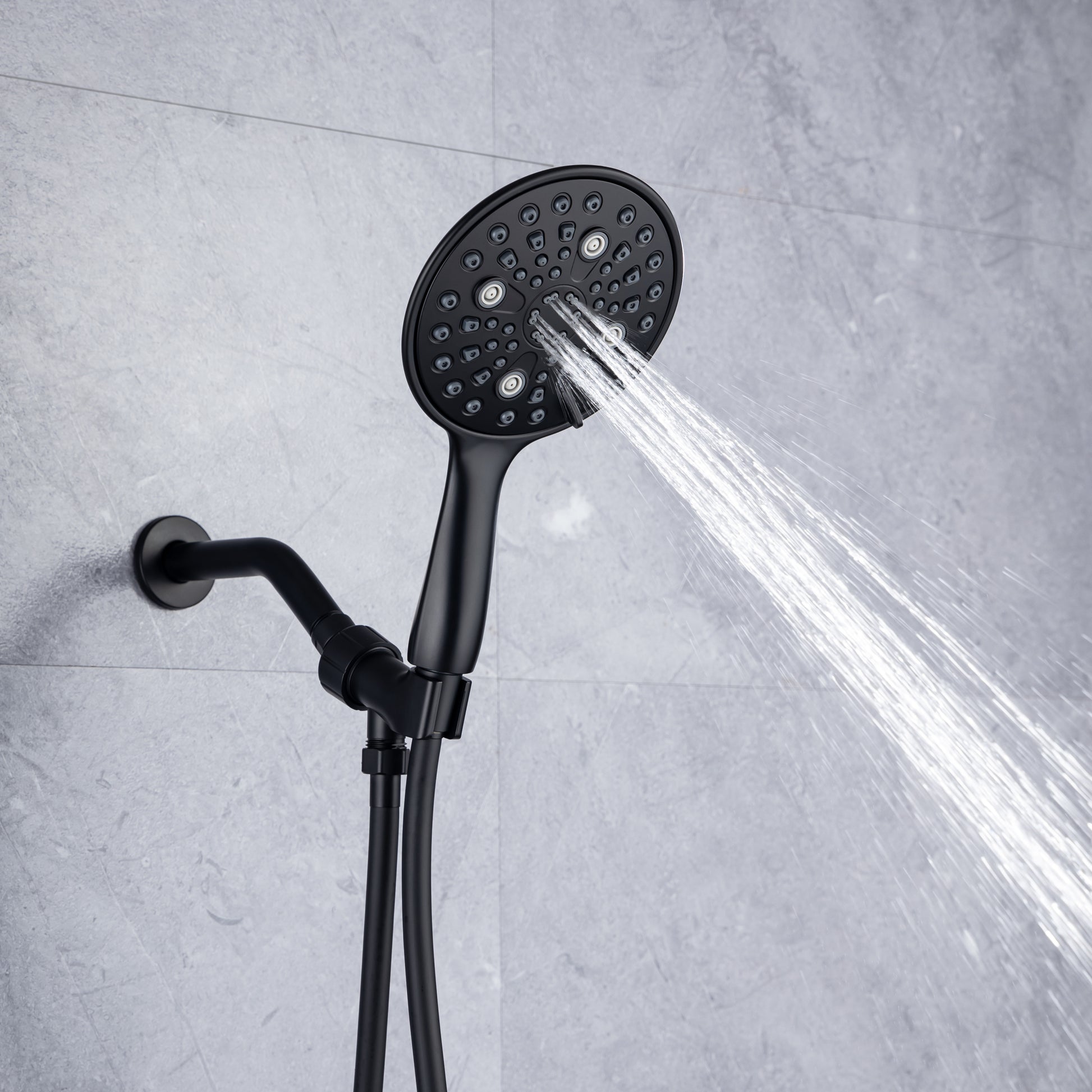 Cobbe 8 Functions Shower Head with handheld High black-metal