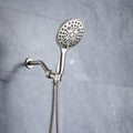 Cobbe 8 Functions Shower Head with handheld High brushed nickel-metal