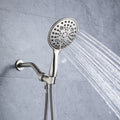 Cobbe 8 Functions Shower Head with handheld High brushed nickel-metal