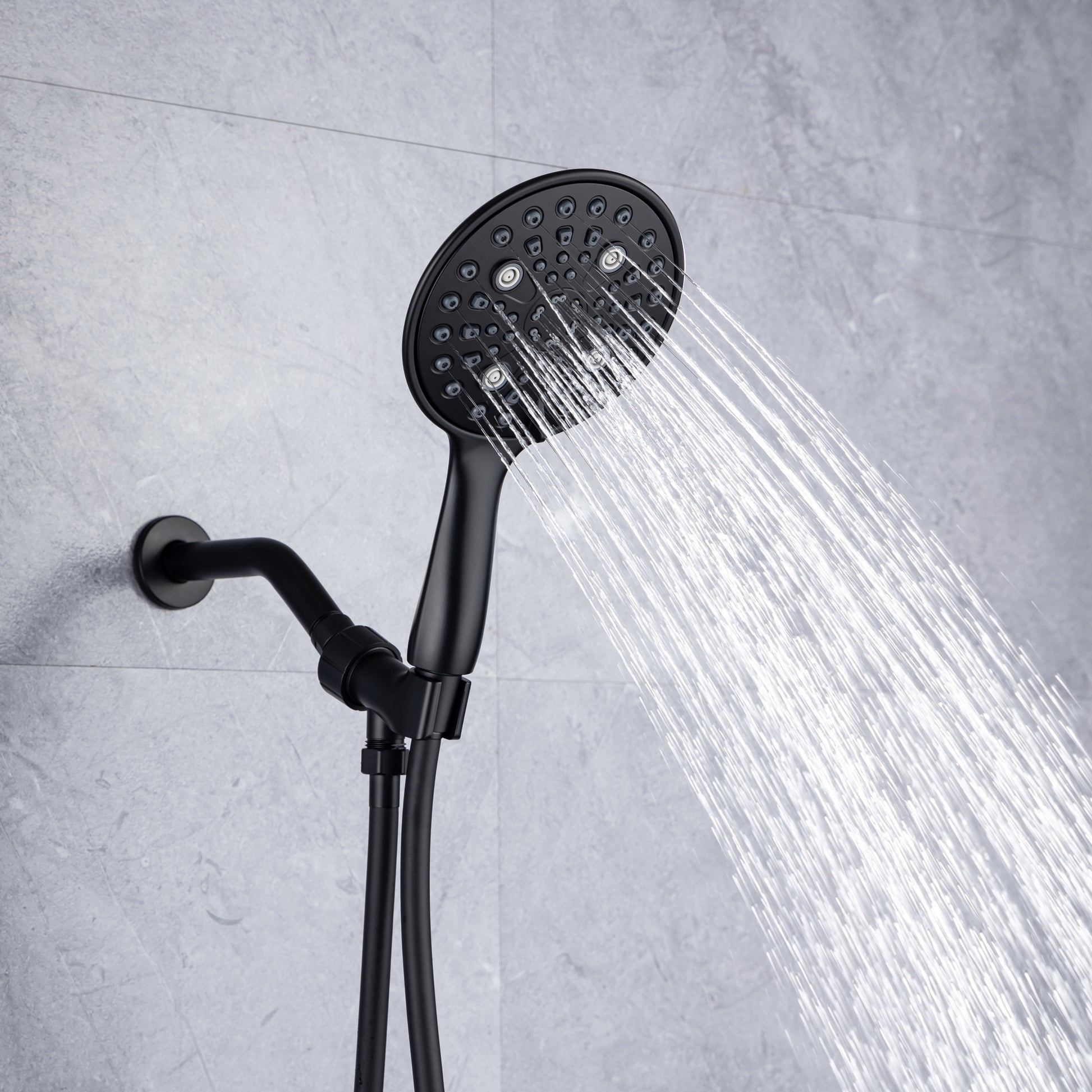 Cobbe 8 Functions Shower Head with handheld High black-metal