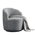 Video Welike Swivel Barrel Chair, Living Room Swivel Chair With Round Storage Chair, 360 Swivel Club Chair, Nursery, Bedroom, Office, Hotel With Upholstered Modern Armchair, Teddy Fabric Grey Teddy Foam Fabric
