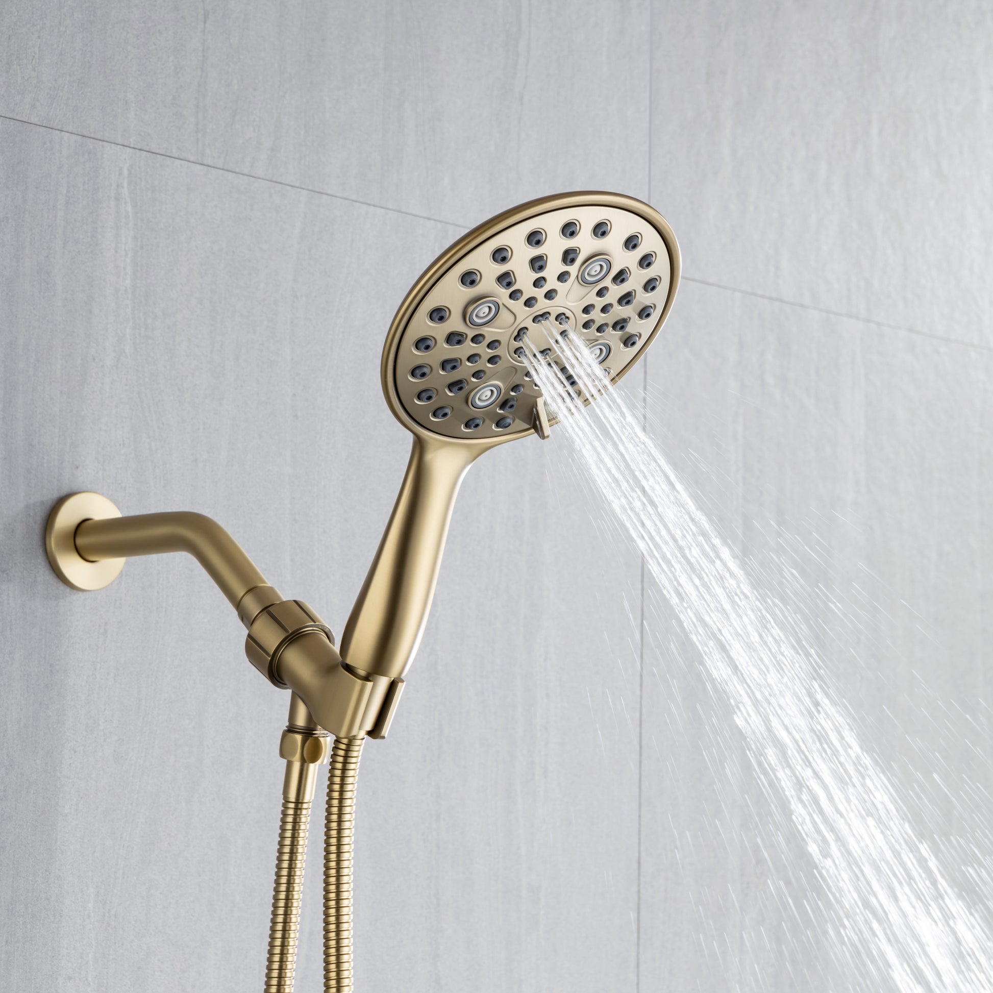 Cobbe 8 Functions Shower Head with handheld High brushed gold-metal