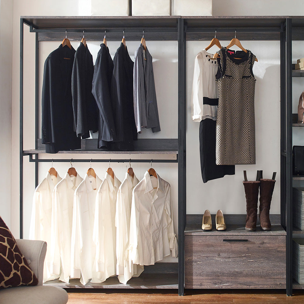 ニコ・ロビン ウッドラック Monica Wood Walk In Closet System Rustic Mdf Melamine