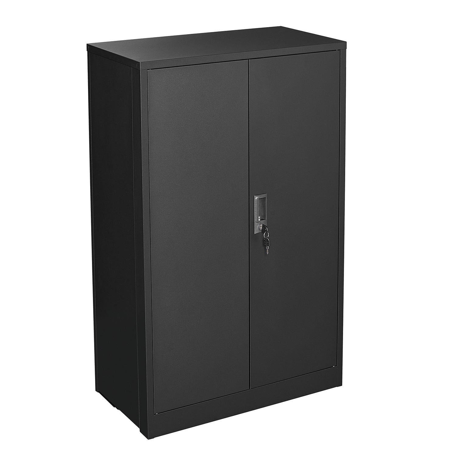 Metal Storage Cabinet With Locking Doors And Adjustable Shelf, Folding Filing Storage Cabinetfolding Storage Locker Cabinet For Home Office,School,Garage, Black Filing Cabinets 3 4 Shelves Black Office Door Locks Modern Steel