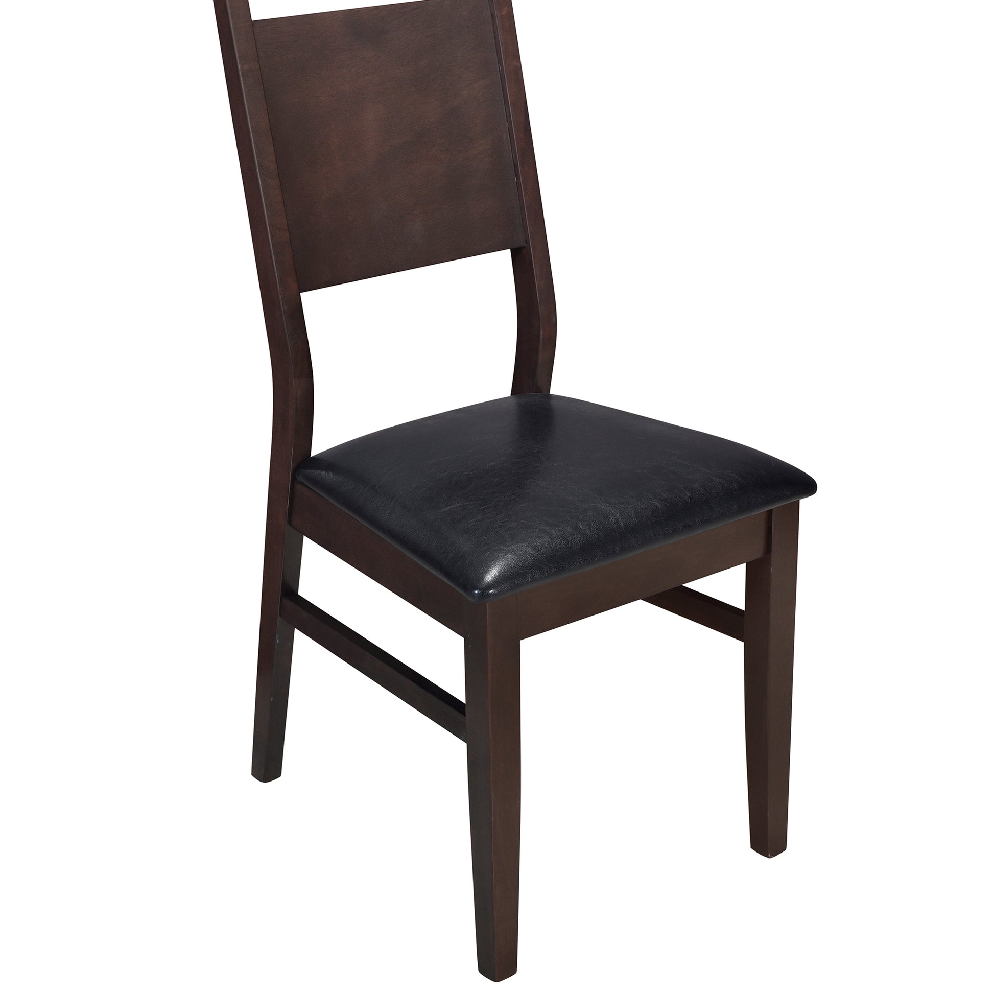 Farmhouse 6 Piece Wood Dining Table Set With 4 Upholstered Chairs And Bench, Dark Brown Brown Wood Dining Room Bench Seating Rubberwood Rectangular Dining Table With Chair And Bench Upholstered Chair Wood Dark Brown Solid Back Seats 6 Farmhouse Trestle