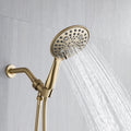 6 In. Detachable Handheld Shower Head Shower Faucet brushed gold-brass