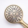 6 In. Detachable Handheld Shower Head Shower Faucet brushed gold-brass