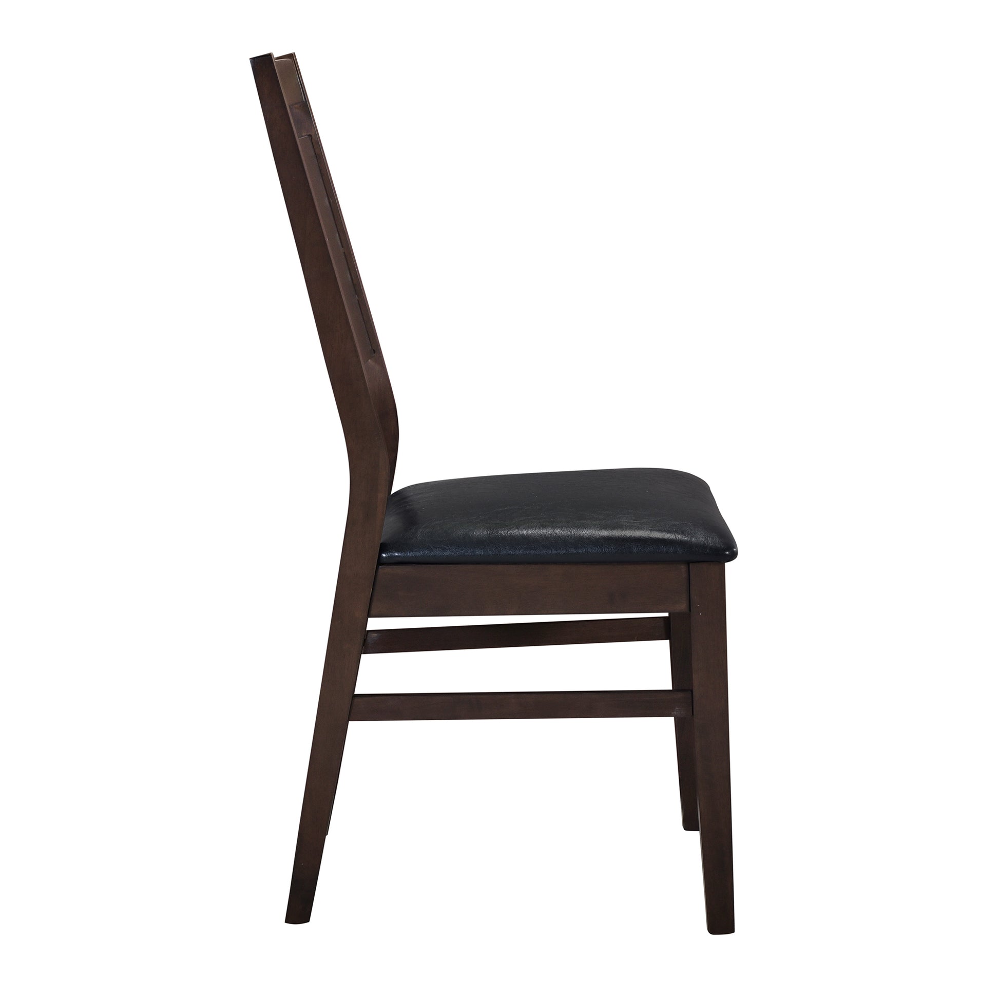 Farmhouse 6 Piece Wood Dining Table Set With 4 Upholstered Chairs And Bench, Dark Brown Brown Wood Dining Room Bench Seating Rubberwood Rectangular Dining Table With Chair And Bench Upholstered Chair Wood Dark Brown Solid Back Seats 6 Farmhouse Trestle