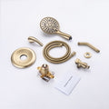 6 In. Detachable Handheld Shower Head Shower Faucet brushed gold-brass