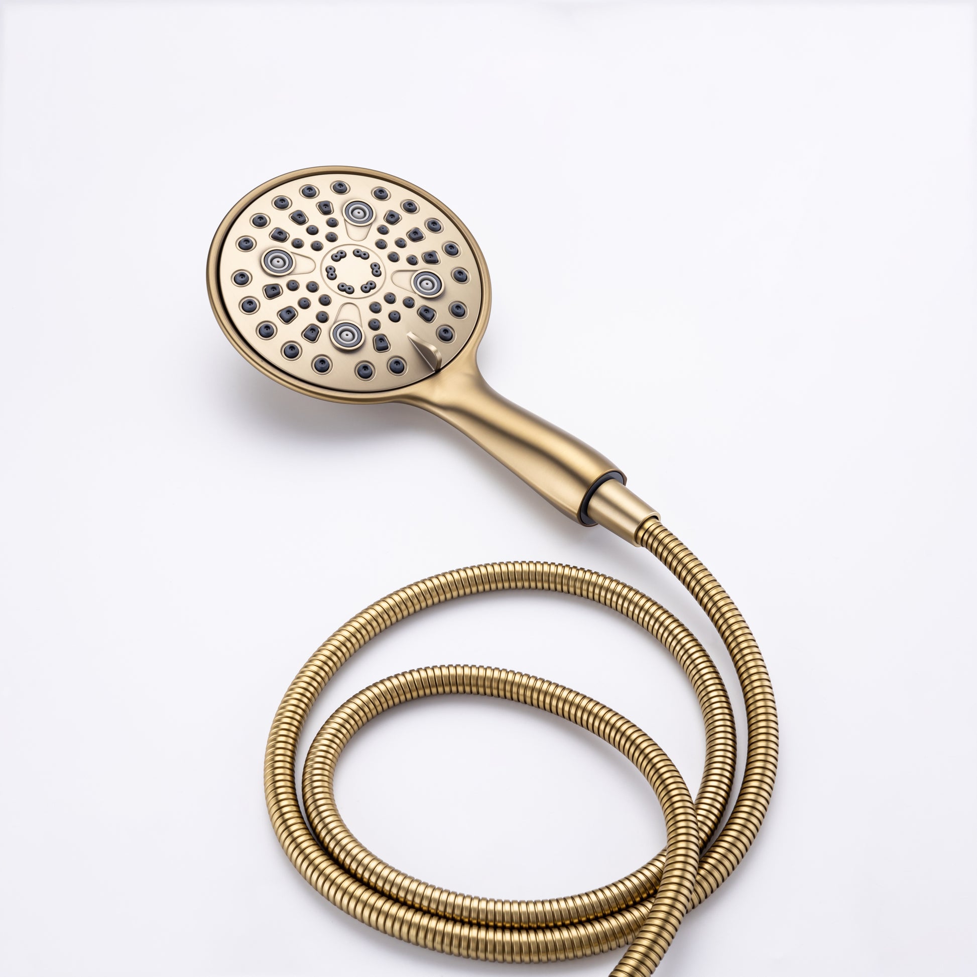 6 In. Detachable Handheld Shower Head Shower Faucet brushed gold-brass