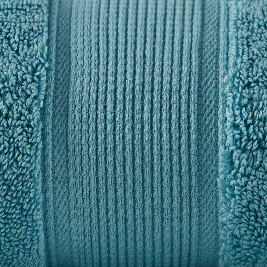 100% Cotton Bath Sheet Antimicrobial 2 Piece Set Aqua Cotton