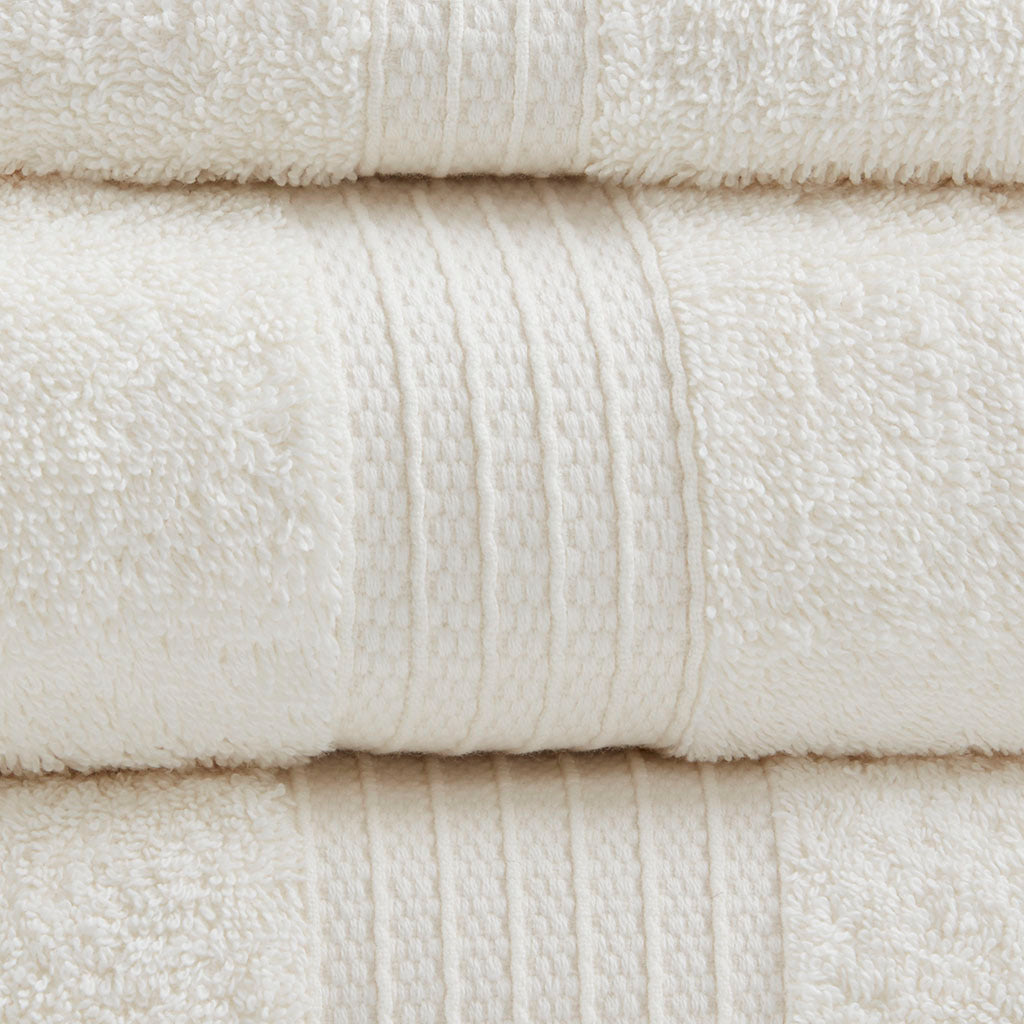 6 Piece Organic Cotton Towel Set Ivory Cotton