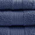 6 Piece Organic Cotton Towel Set Navy Cotton