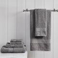 6 Piece Organic Cotton Towel Set Charcoal Cotton