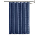 Cotton Jacquard Pom Pom Shower Curtain Indigo Blue Cotton