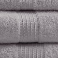 6 Piece Organic Cotton Towel Set Grey Cotton