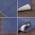 Bath Rug Navy Polyester