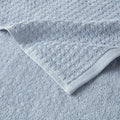 Cotton Waffle Jacquard Antimicrobial Bath Towel 6 Piece Set Blue Cotton