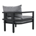 Multi Person Outdoor Steel Sofa Set, Waterproof, Anti Rust And Anti Uv, Suitable For Gardens And Lawns Light Gray Steel