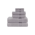 6 Piece Organic Cotton Towel Set Grey Cotton