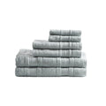 Super Soft Cotton Quick Dry Bath Towel 6 Piece Set Silver Cotton