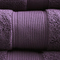 100% Cotton 8 Piece Antimicrobial Towel Set Purple Cotton