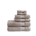 Cotton 6 Piece Bath Towel Set Taupe Cotton