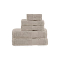 6 Piece Organic Cotton Towel Set Tan Cotton