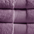 Cotton 6 Piece Bath Towel Set Purple Cotton