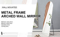 4Rd Generation Silver Aluminum Alloy Metal Frame Arched Wall Mirror, Bathroom Makeup Mirror, Decorative Mirror, Clothing Store, Floor Standing Large Mirror, Wall Mounted. 65 