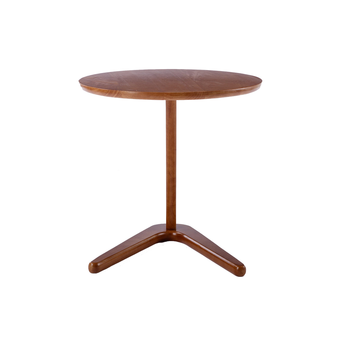 Coolmore Side Table Round, Small Accent Table Modern End Table For Living Room Bedroom Office Brown Solid Wood