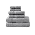 100% Egyptian Cotton 6 Piece Towel Set Grey Cotton