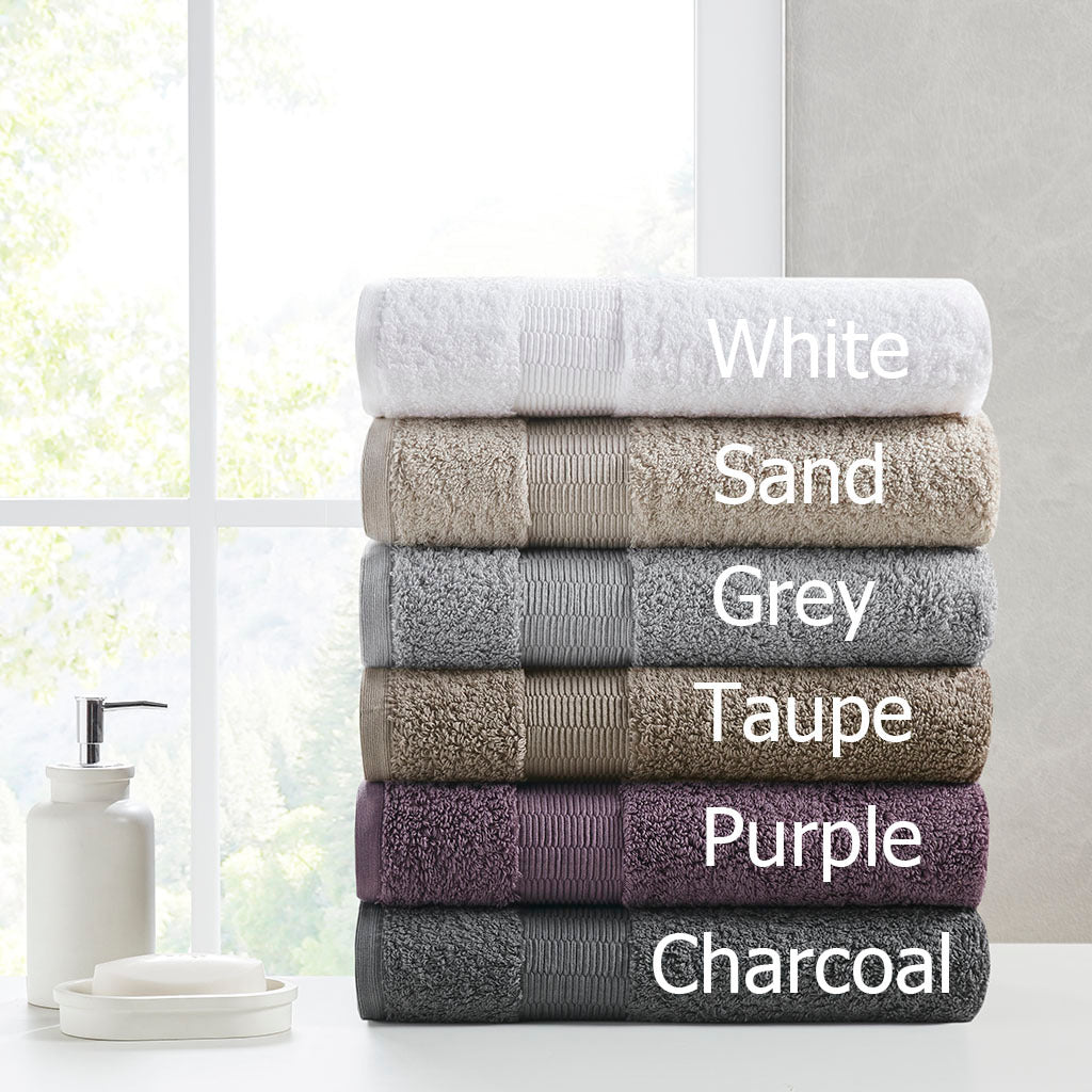 100% Egyptian Cotton 6 Piece Towel Set Sand Cotton