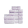 Cotton 6 Piece Bath Towel Set Lavender Cotton