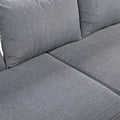 Multi Person Outdoor Steel Sofa Set, Waterproof, Anti Rust And Anti Uv, Suitable For Gardens And Lawns Light Gray Steel