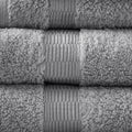 100% Egyptian Cotton 6 Piece Towel Set Grey Cotton