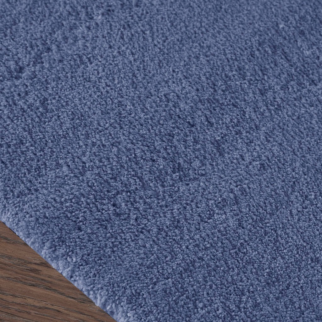 Bath Rug Navy Polyester