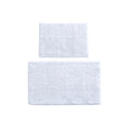 100% Cotton Solid Tufted 2 Piece Bath Rug Set White Cotton