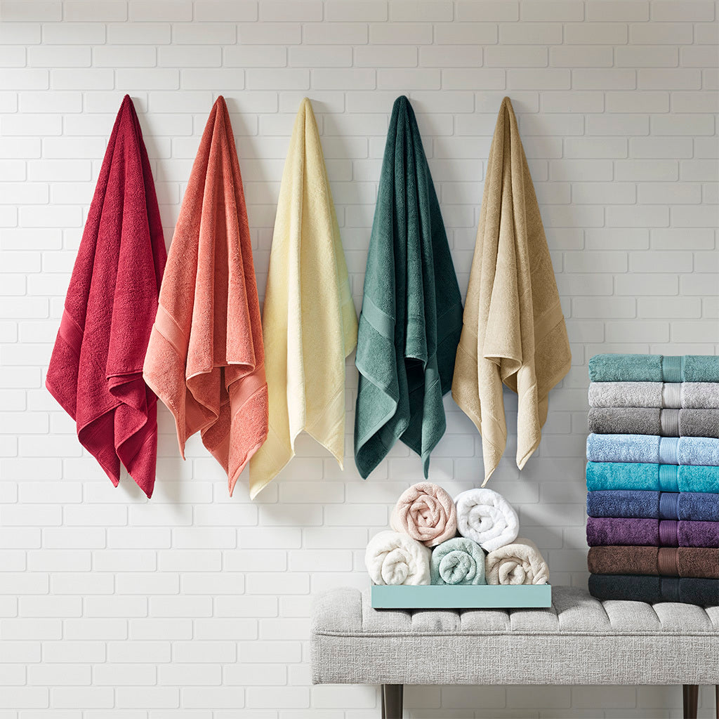 100% Cotton 8 Piece Antimicrobial Towel Set Blush Cotton