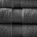 100% Egyptian Cotton 6 Piece Towel Set Charcoal Cotton