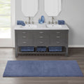 Bath Rug Navy Polyester